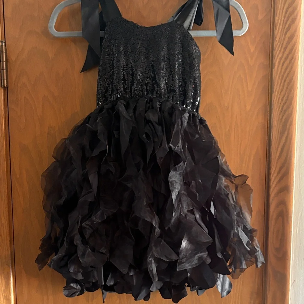 NWOT Sparkling Black Kids Costume Dress size 5-6 - Picture 3 of 3